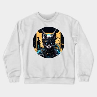 Cyberpunk Cool Cat Crewneck Sweatshirt